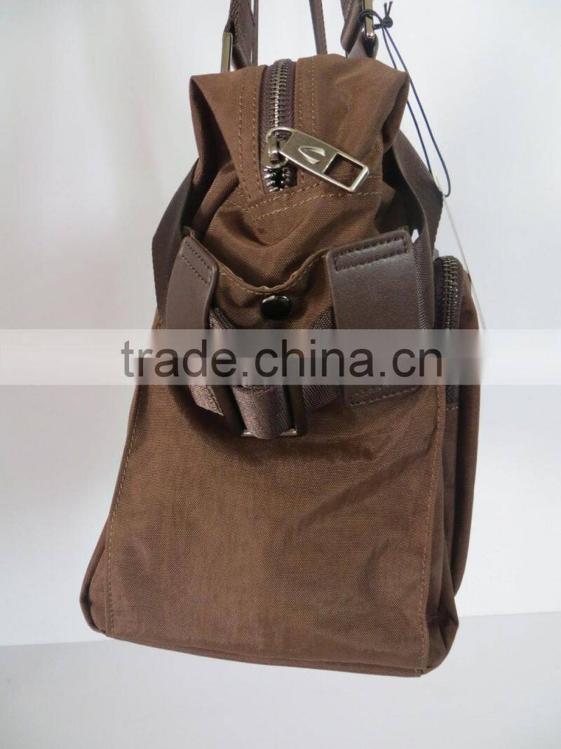 paris design large size plain brown branded men handbags