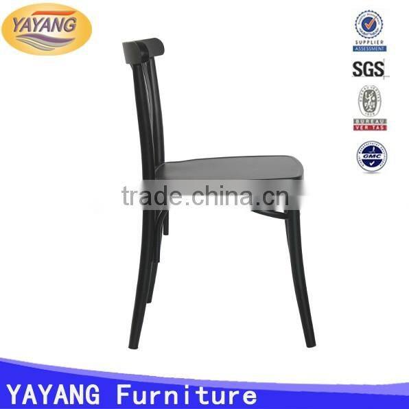 Modern design iron tube strong and endurable restaurant dining room chair without arm