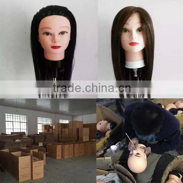 Wholesale mannequie head with training wig natural hair could be curled dyed and cut