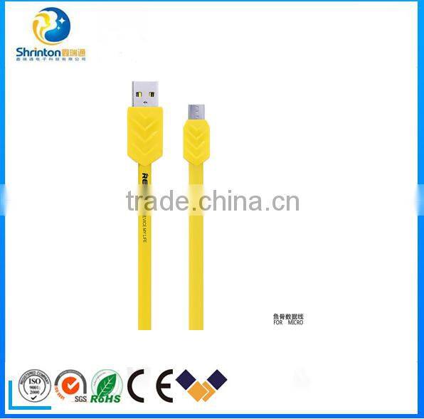 2015 Top Selling TPE Copper Core Micro usb cable sync usb charger cable for Android device