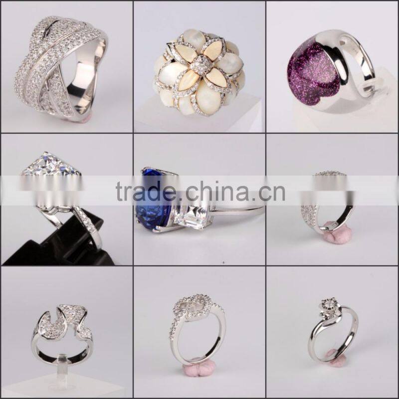Guangzhou factory direct sale unique fresh water pearl silver jewelry ring