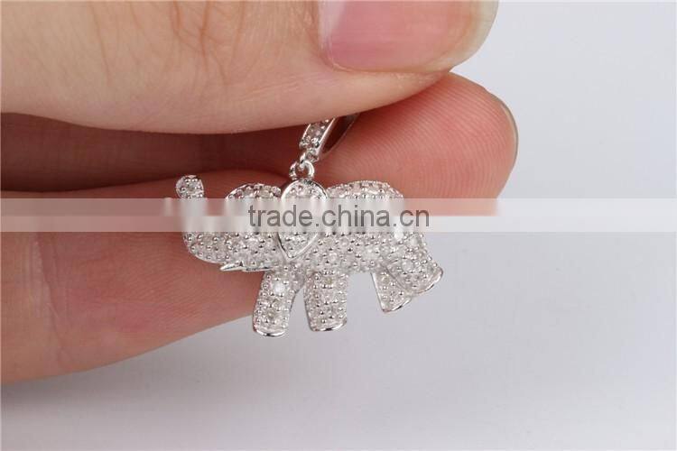 OEM mirco pave diamond 925 sterling silver fashion pendant jewelry wholesale