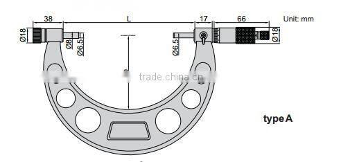 10% off Hot sale ouside micrometer with interchangeable anvils 3206-100A 0-100mm in stock