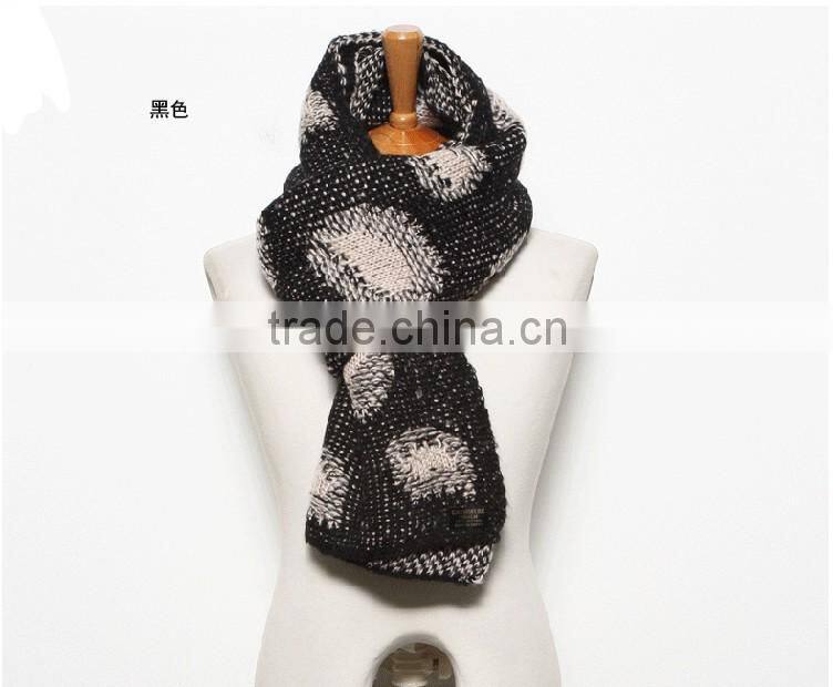 Korean Fashion Patch Winter Kintted Man Scarf