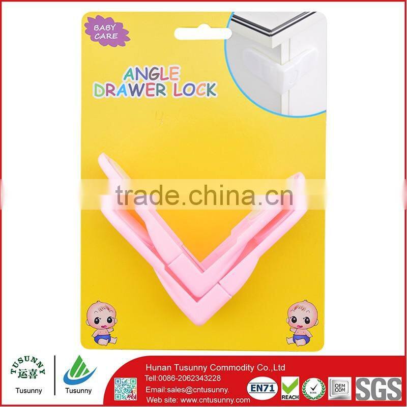 angle colourful child safety lock for drawers