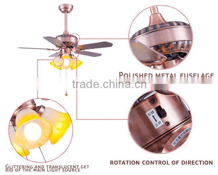 Vintage Orient Ceiling Fan with LED Light
