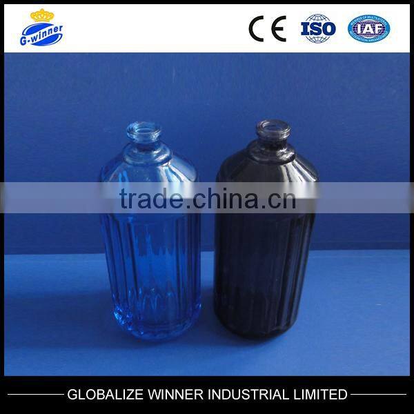 100ml amber blue perfume glass bottle ,printing cosmetic bottle