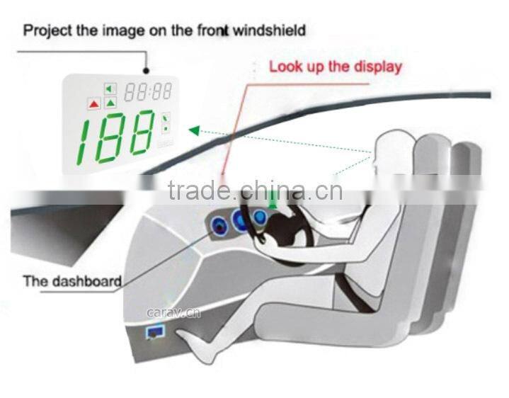 GPS system HUD 3.5'' for car head up display overspeed warning
