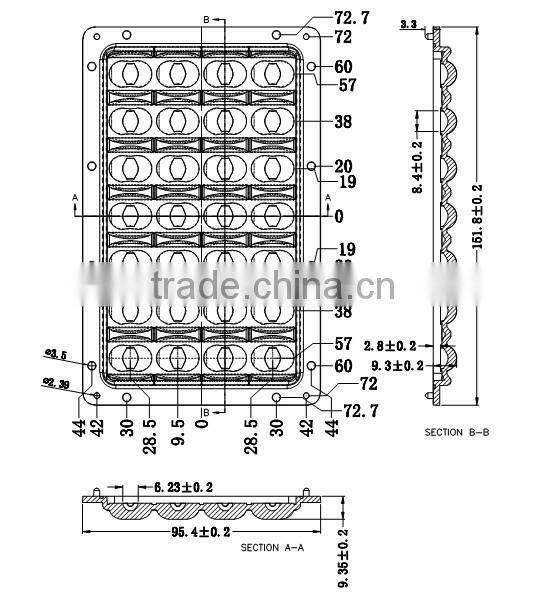28w /56w MCPCB with lens for accessory led lights