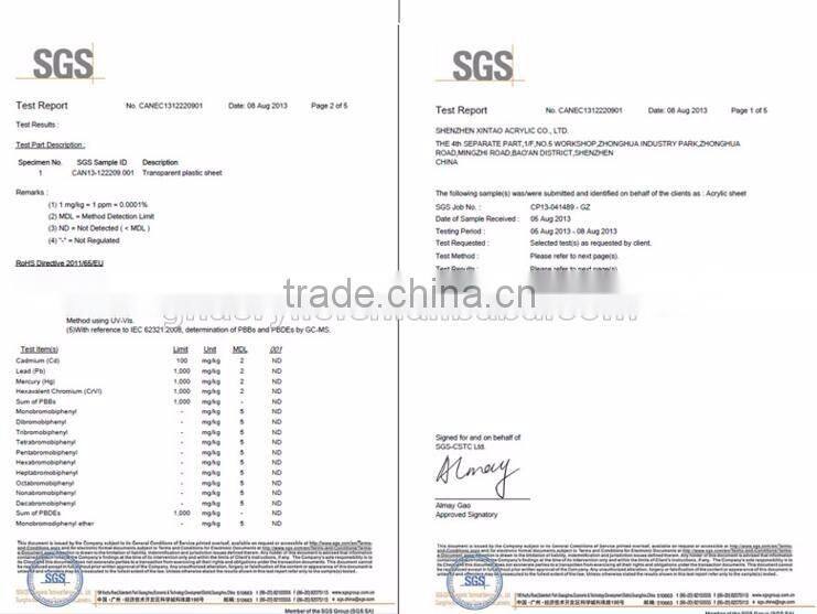 manufacturer wholesale clear acrylic paper photo frame