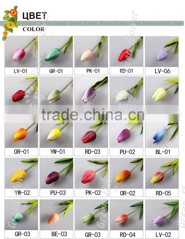 Home Decoration Occasion and Decorative Flowers & Wreaths Type 35CM mini tulip Real Touch for Home Weddings decorations