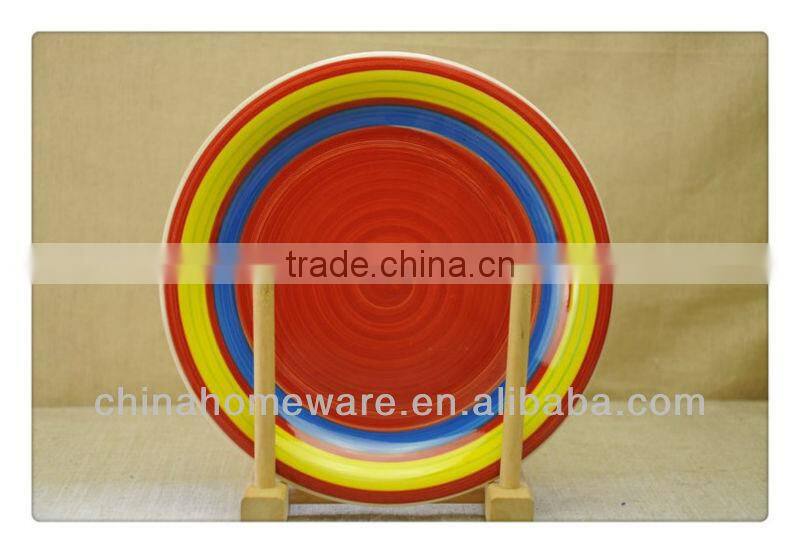 Colourful ceramic plate, stoneware dishes, stoneware dinnerware