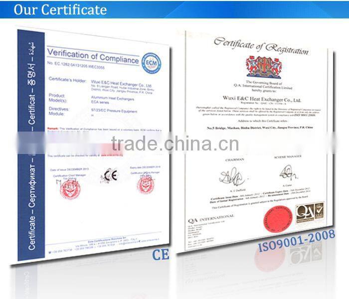 China export aluminum type automatic oil cooler heat exchanger