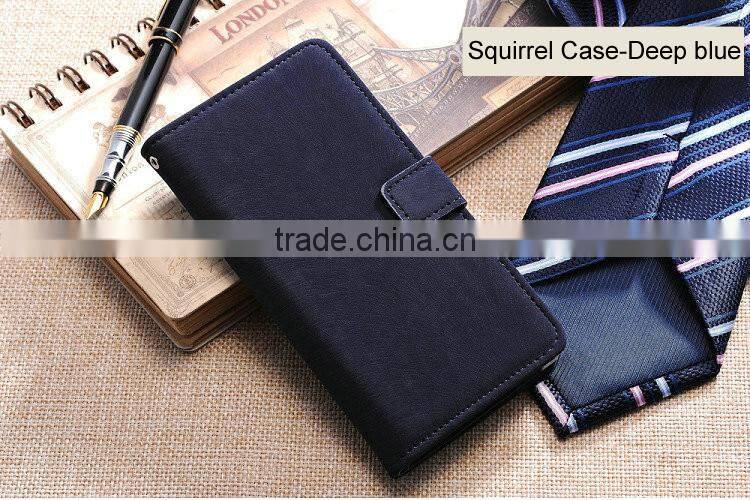 Soft squirrel wallet leather flip cover for asus zenfone 2 laser ze550kl