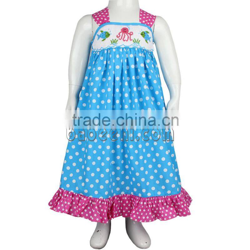 Tree and bird bishop smocked dresses