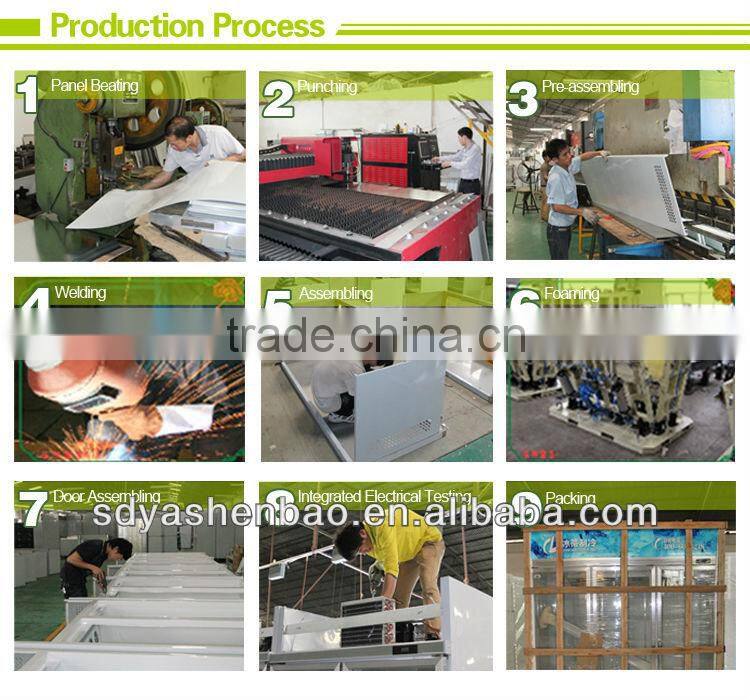 2000L Three Doors Stainless Steel Commercial Refrigerator in Hotel/Restaurant/Cafeteria Kitchen