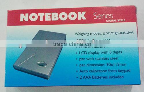 weighing scales notebook