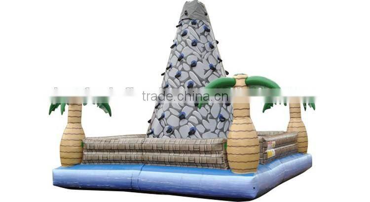 tropical inflatable mountain climbing,kids inflatable rock climbing walls
