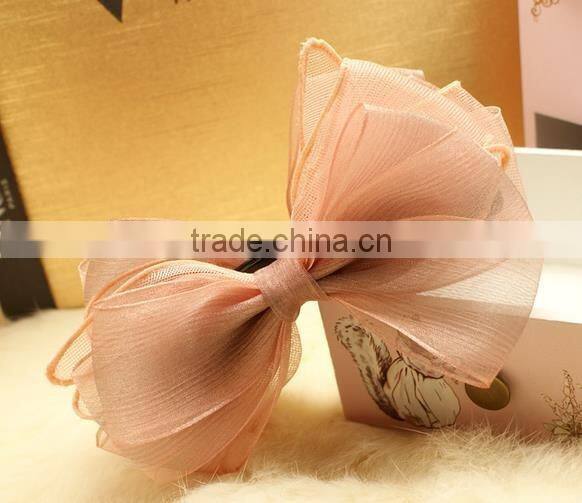 elegant fabric hair bow plastic banana clip styles australia hair clip