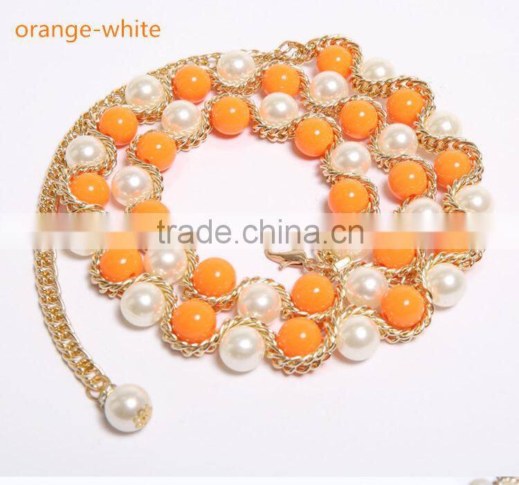 Shinning Glossy Peal Belly Dance Chain Belt