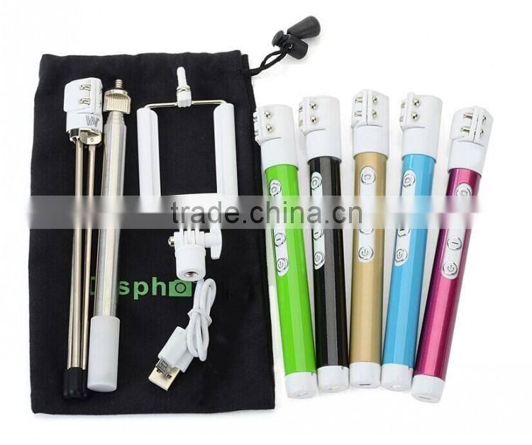 Wireless Bluetooth Mobile Phone Camera Monopod Bluetooth Remote Control Self-timer Shutter & Clip for Iphone Sumsung phone