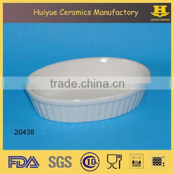 porcelain au gratin microwave oval baking dish