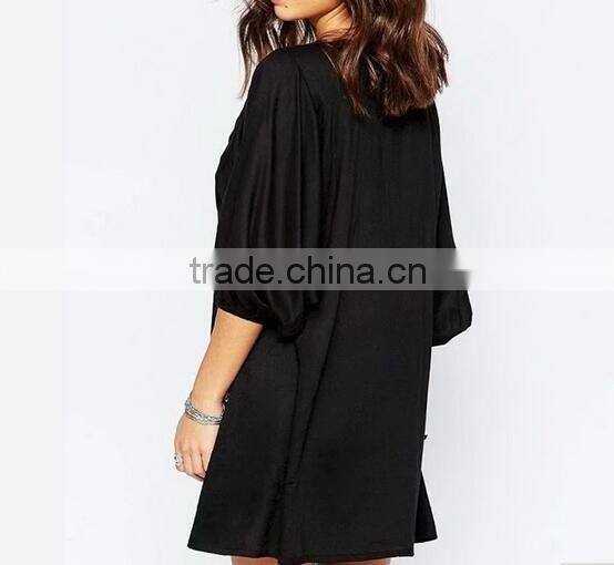 2016 Summer Women Ethnic Embroidery Half Sleeve African T- shirt Dress