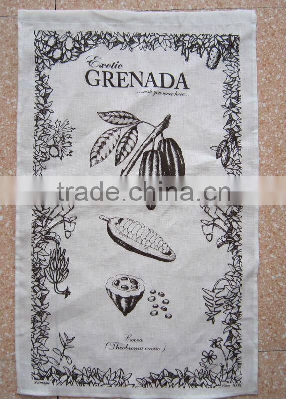 kitchen linen tea towel for promotion and giftkitchen printed tea towel for home decoration cat design