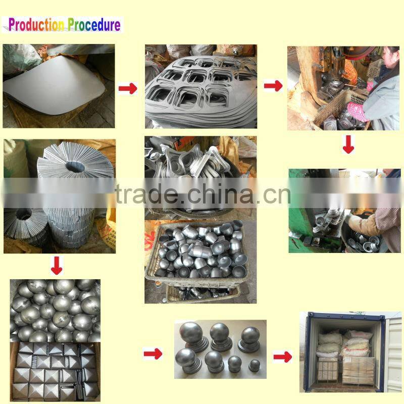 Wrought Iron Galvanized Steel Fence Post Cap