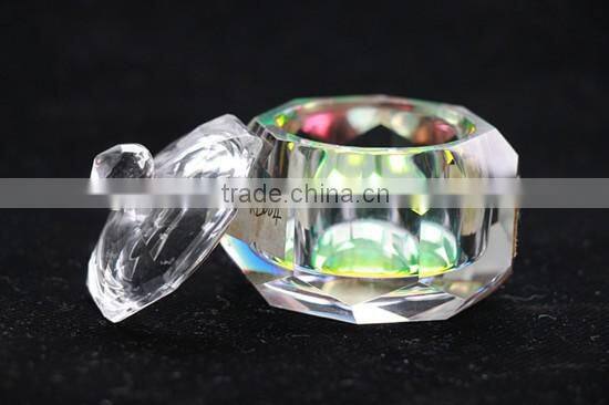 Crystal Glass Sugar Bowl with Lit for Sugar Stock Table Decoration