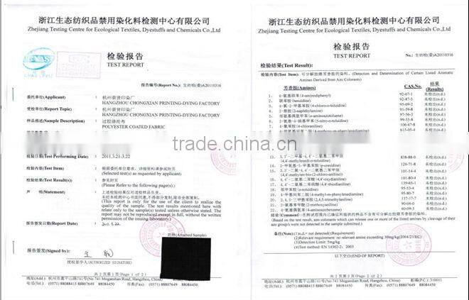 taffeta printing coated pu fabric