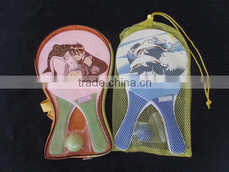 Hot Sell Wooden Beach Racket Set Promotional Toy