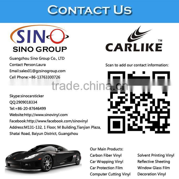 SINO STICKER New Product 5D Super Glossy Black Wrap Car Carbon Fiber Vinyl Film