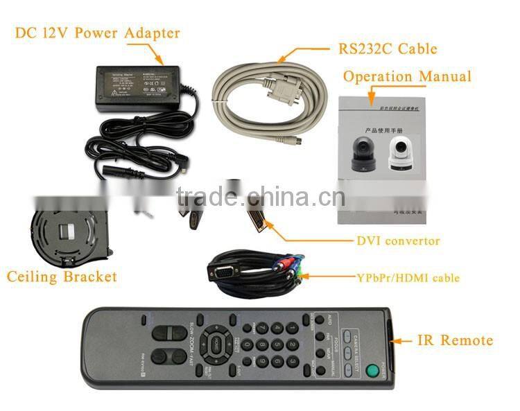 ptz video conference camera with remote controll polycom video conference system