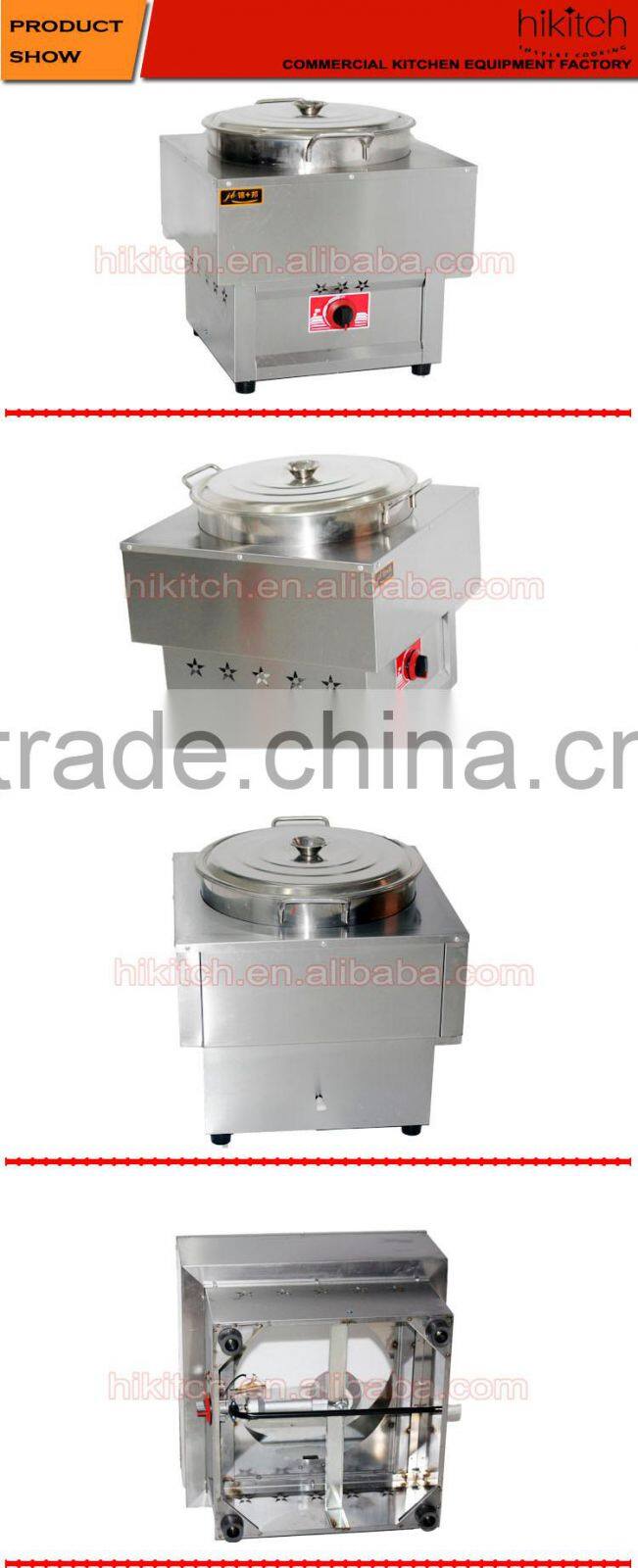 Stainless steel commercial LPG gas food boiler dim sum steamer