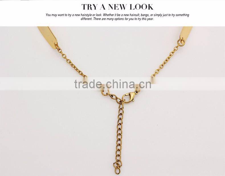 New Design Fashion Crystal Necklaces Women Luxury Statement Diamond Necklace Jewelry SKA8464