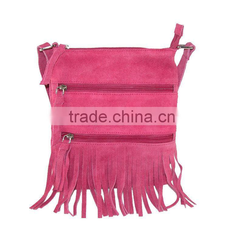 Cross body suede fringe bag wholesale