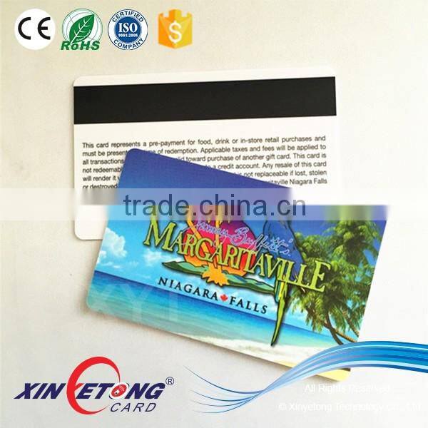 2016 Hot sale 85.5x54mm PVC Business Card with Magnetic Stirpe