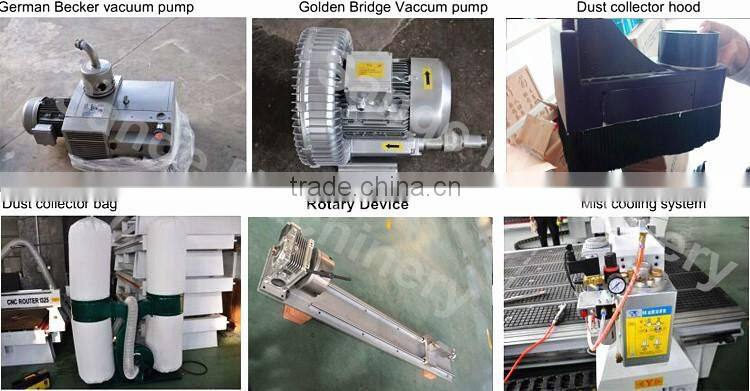 cnc router italian spindle double head , 1325 woodworking machine with aluminum t-slot table