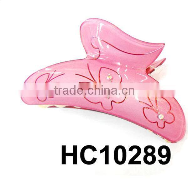 fashion jeweled butterfly hair accessories korean plastic hair claw clip