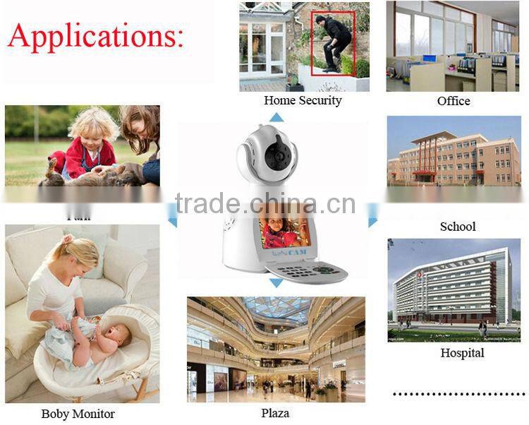 3G wireless video camera H.264 Network video calls/Wifi/P2P/3C smart card/ CMOS Sensor /support iPhone/Android/recording/Alarm