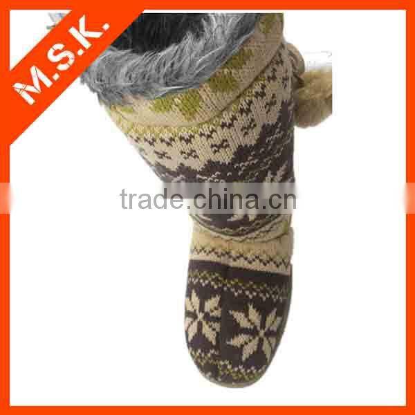 2015 latest fashionable hot-selling winter knitted imported boots