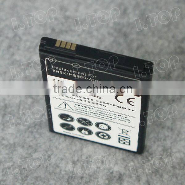 Factory Price 1800mAh BH6X Battery Replacement For Motorola MB860 Atrix 4G Battery