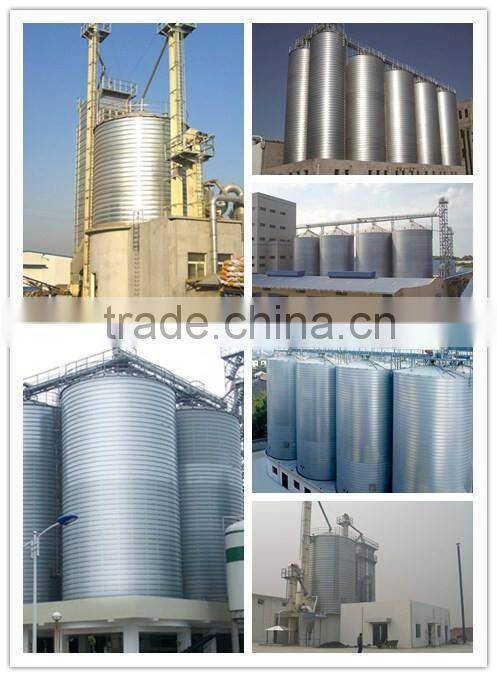 Galvanized hopper bottom corrugated grain silo