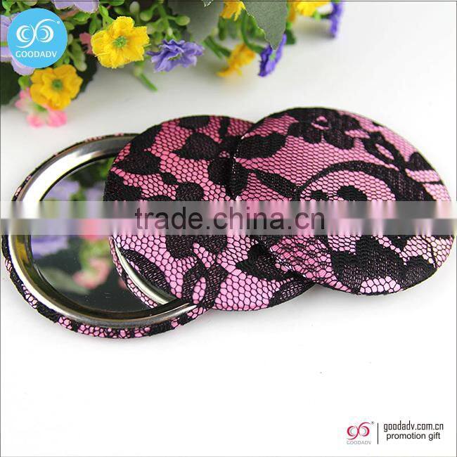 Fashion High Quality mirror tin button/round makeup mirror