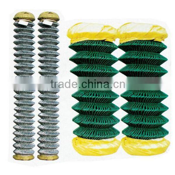 ISO factory galvanized and pvc coated chain link fence