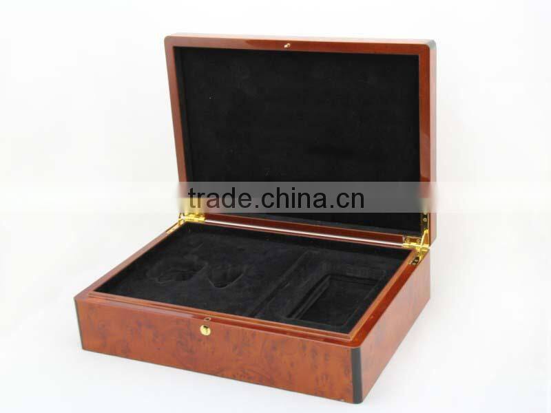 Wooden Gift Box With Black Foam Insert