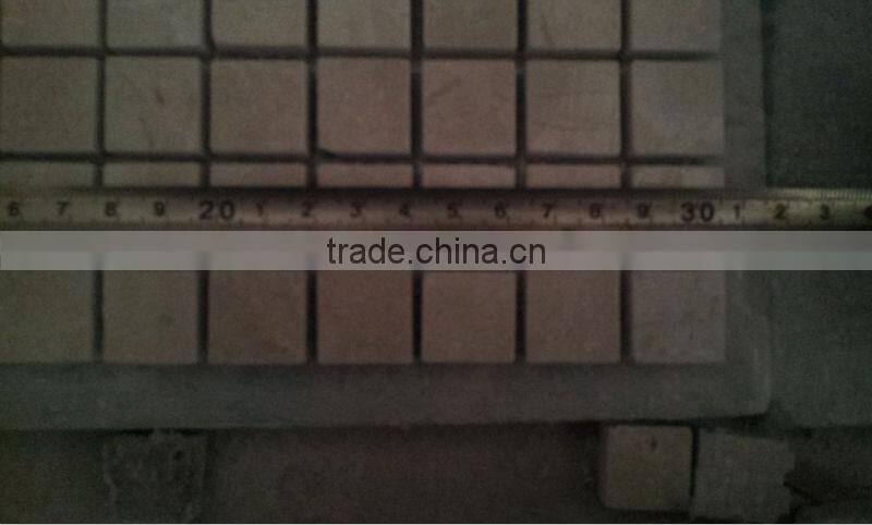 Crema marfil marble mosaic tiles on mesh