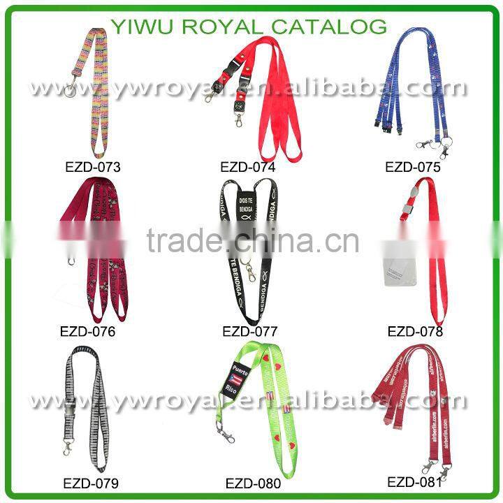 Popular Logo Imprint Polyester Single College Custom Lanyard