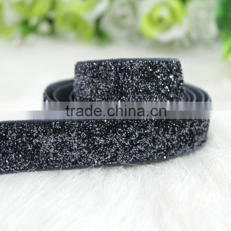 Wholesale Polyester Velvet Glitter Ribbon